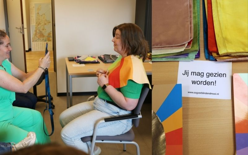 Meghan bij de workshop kleurtype