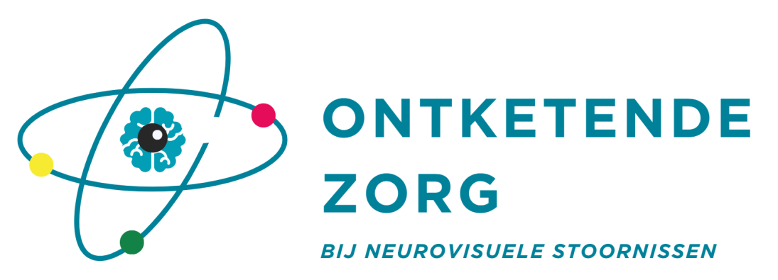 Logo met tekst Ontketende zorg bij neurovisuele stoornissen