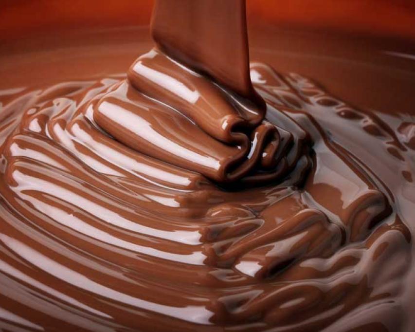 Verwarmde pure chocolade
