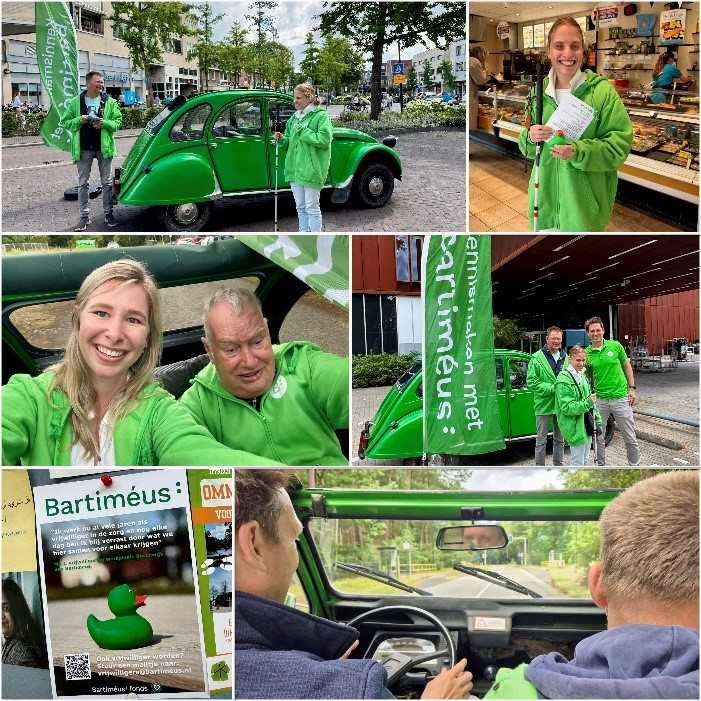Fotocollage van de actie