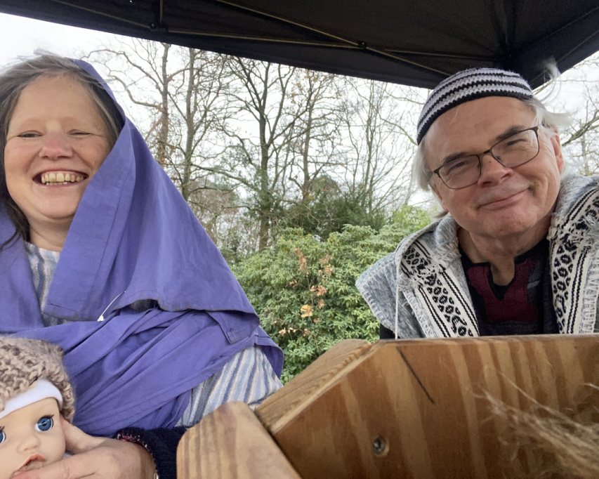 Marco en zijn vrouw Marianne als Jozef en Maria