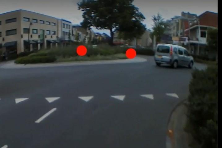 Eyetracker tijdens het fietsen