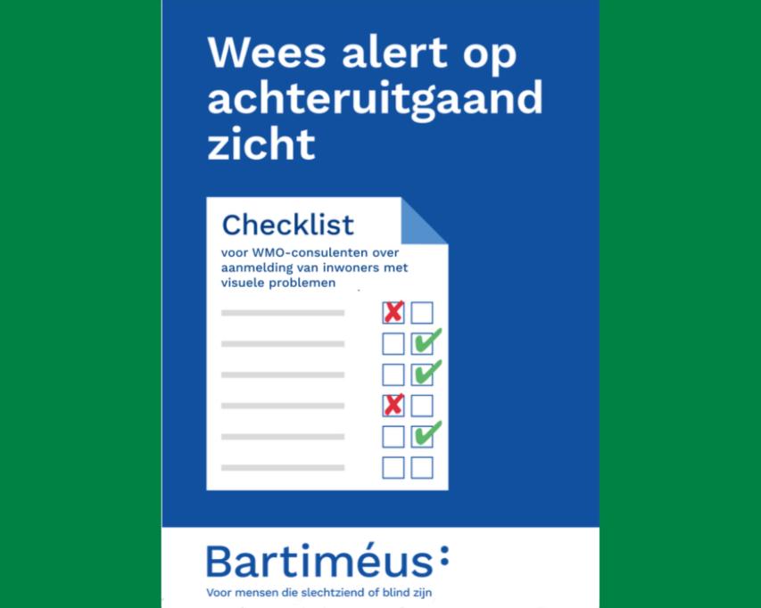 Voorblad van de flyer met illustratie van een lijst met vinkjes