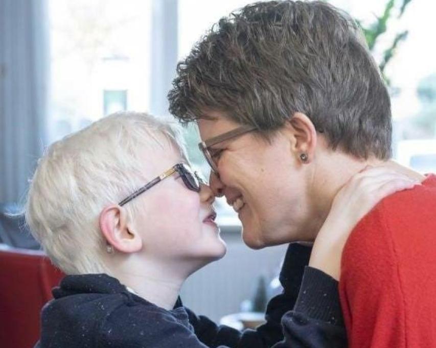 Foto Jantina met haar zoon
